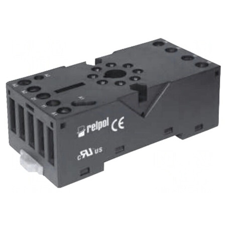 Stativ pe panou pentru șină DIN 8 10A 250VAC Serie R15 | Electronic-mag.ro | Componente Electronice