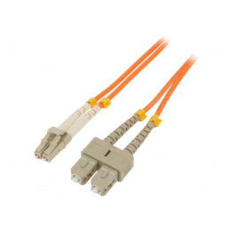 Patch cord fibră optică OM2 LC/UPC-SC/UPC 1m portocaliu LSZH | Electronic-mag.ro | Componente Electronice
