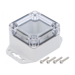 Carcasă Universală ABS Gri Deschis 60x60x40mm | Electronic-mag.ro | Componente Electronice