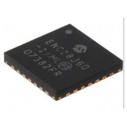 Controler Ethernet 10Base-T SPI QFN28 3,1-3,6V