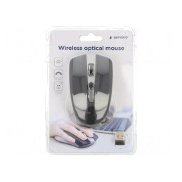 Mouse Optic Wireless Negru/Gri 10m 4 Butoane USB A | Electronic-mag.ro | Componente Electronice