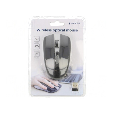 Mouse Optic Wireless Negru/Gri 10m 4 Butoane USB A | Electronic-mag.ro | Componente Electronice