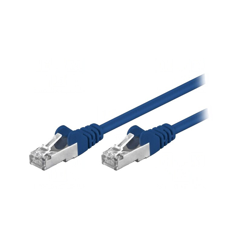 Patch cord ecranat albastru 15m 26AWG CCA PVC F/UTP Cat 5e | Electronic-mag.ro | Componente Electronice