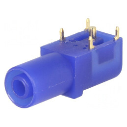 Soclu Banană 4mm 24A Albastru Aurit Panou | Electronic-mag.ro | Componente Electronice