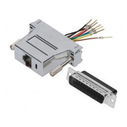 Adaptor D-Sub 25 Pin Tată la RJ45 Soclu | Electronic-mag.ro | Componente Electronice