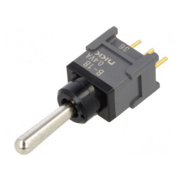 Comutator basculant 3 poziții ON-OFF-ON 0.1A 28VAC THT | Electronic-mag.ro | Componente Electronice