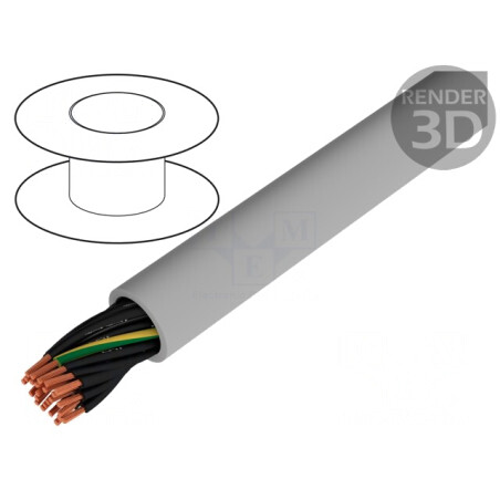 Cablu JZ-500 neecranat 25G0,5mm2 300V/500V Cu gri | Electronic-mag.ro | Componente Electronice