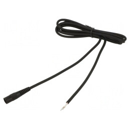 Cablu Alimentare DC 5,5/2,1 Soclu Drept 3m Negru | Electronic-mag.ro | Componente Electronice