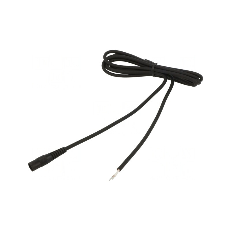 Cablu Alimentare DC 5,5/2,1 Soclu Drept 3m Negru | Electronic-mag.ro | Componente Electronice