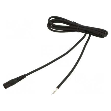 Cablu Alimentare DC 5,5/2,1 Soclu Drept 3m Negru | Electronic-mag.ro | Componente Electronice
