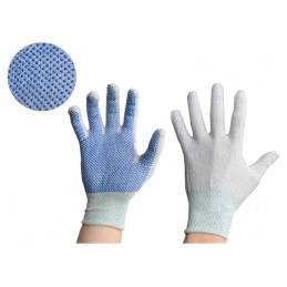Mănuși de Protecție ESD XL Poliamidă PVC Fibră de Carbon | Electronic-mag.ro | Componente Electronice
