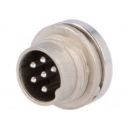 Conector M16 soclu tată 6 pini 5A 300V IP40 | Electronic-mag.ro | Componente Electronice
