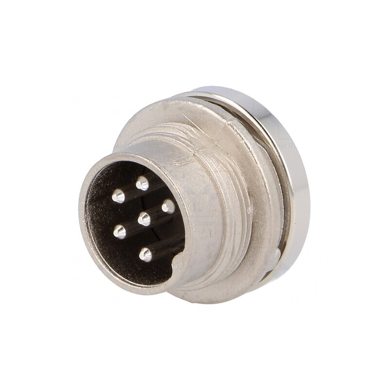 Conector M16 soclu tată 6 pini 5A 300V IP40 | Electronic-mag.ro | Componente Electronice