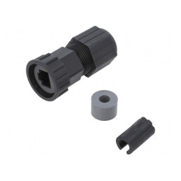 Carcasă RJ45 Plastic IP67 pentru Cablu Drept | Electronic-mag.ro | Componente Electronice