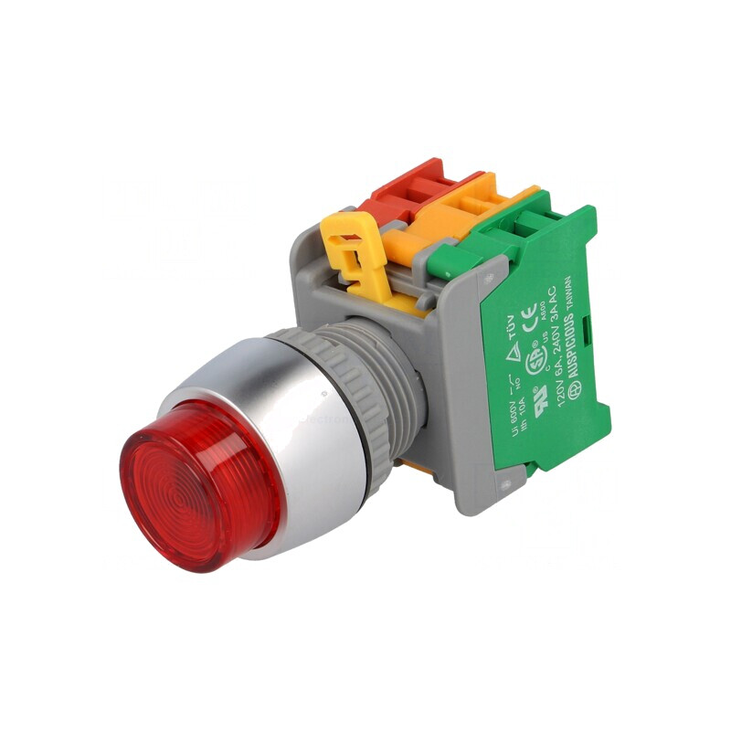 Comutator acționat prin apăsare 22mm 1 NC NO | Electronic-mag.ro | Componente Electronice