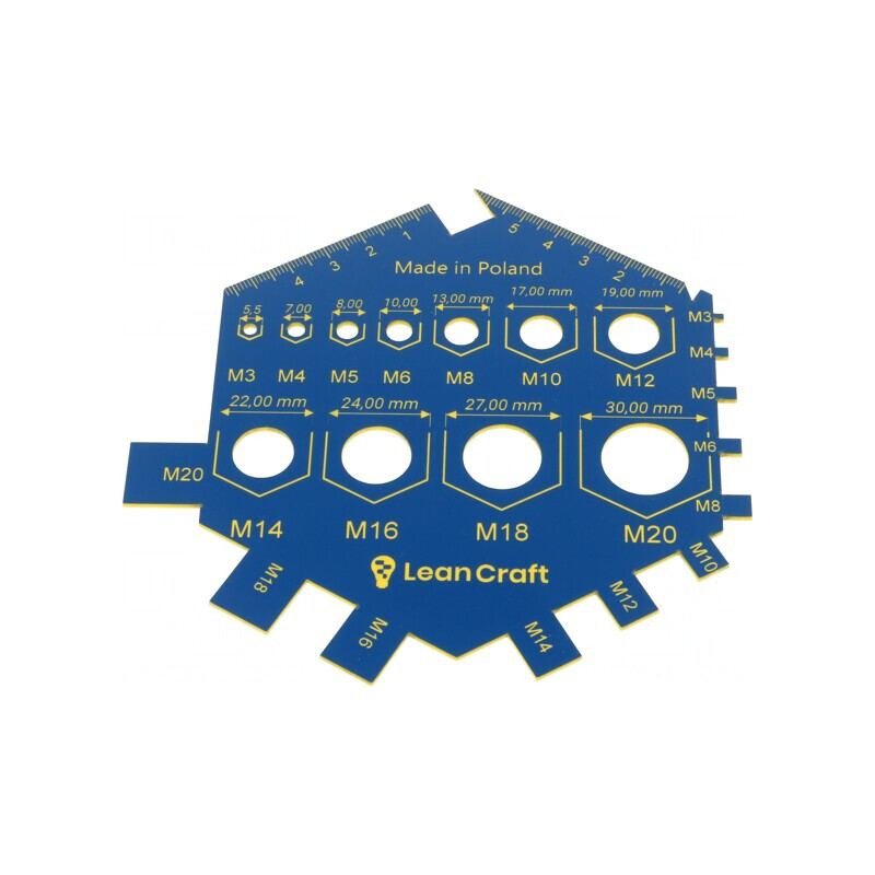 Blue Size Gauge for Nuts and Screws, Thread: M3-M20 | Electronic-mag.ro | Componente Electronice Blue Size Gauge for Nuts and Screws, Thread: M3-M20 | Electronic-mag.ro | Componente Electronice