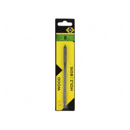 Burghiu lemn 8mm 160mm oțel HSS Flat | Electronic-mag.ro | Componente Electronice