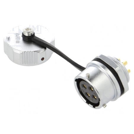 Soclu WY20 mamă 4 pini IP67 25A 500V aurit | Electronic-mag.ro | Componente Electronice