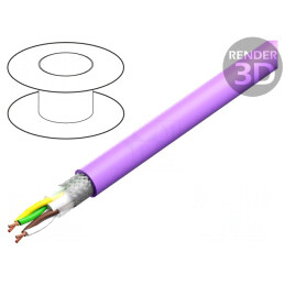 Cablu CAN bus PVC violet 2x2x0,34mm2 250V | Electronic-mag.ro | Componente Electronice