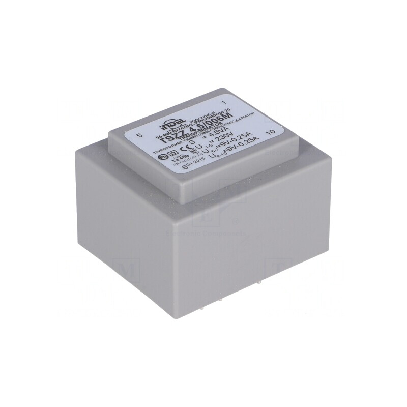 Transformator Încapsulat 4,5VA 230V 9V 250mA PCB | Electronic-mag.ro | Componente Electronice