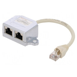 Splitter RJ45 8P8C dublu soclu-mufă | Electronic-mag.ro | Componente Electronice