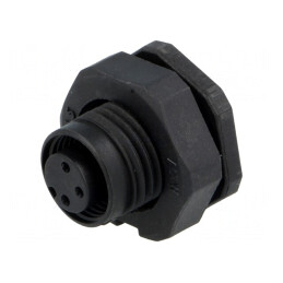 Soclu M12 3 PIN mamă IP68 250V | Electronic-mag.ro | Componente Electronice