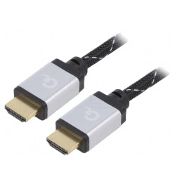 Cablu HDMI 2.0 Textil 2m Negru | Electronic-mag.ro | Componente Electronice