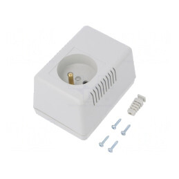 Carcasă pentru Alimentator cu Împământare 65x90x57mm | Electronic-mag.ro | Componente Electronice
