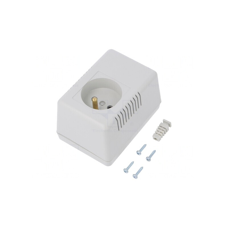 Carcasă pentru Alimentator cu Împământare 65x90x57mm | Electronic-mag.ro | Componente Electronice