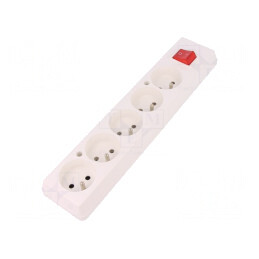 Conector Alimentare AC Mamă Splitter Alb 2P 250V 16A | Electronic-mag.ro | Componente Electronice