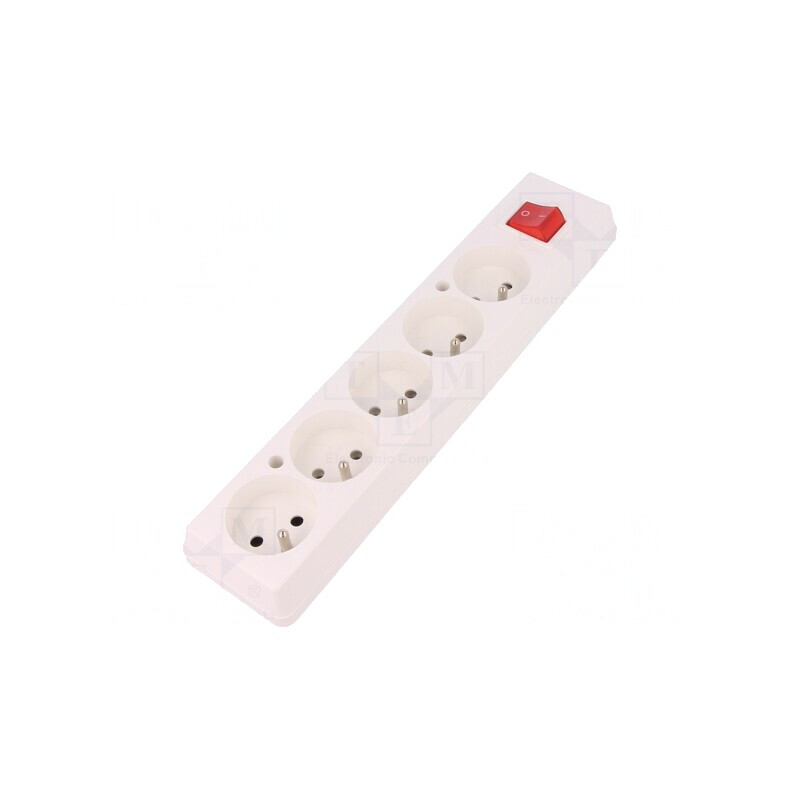 Conector Alimentare AC Mamă Splitter Alb 2P 250V 16A | Electronic-mag.ro | Componente Electronice