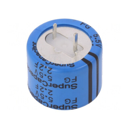 Supercondensator THT 2,2F 5,5VDC 7,62mm 35Ω | Electronic-mag.ro | Componente Electronice
