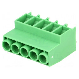 Regletă de conexiuni PCB 90° 6,35mm 5 piste 41A | Electronic-mag.ro | Componente Electronice