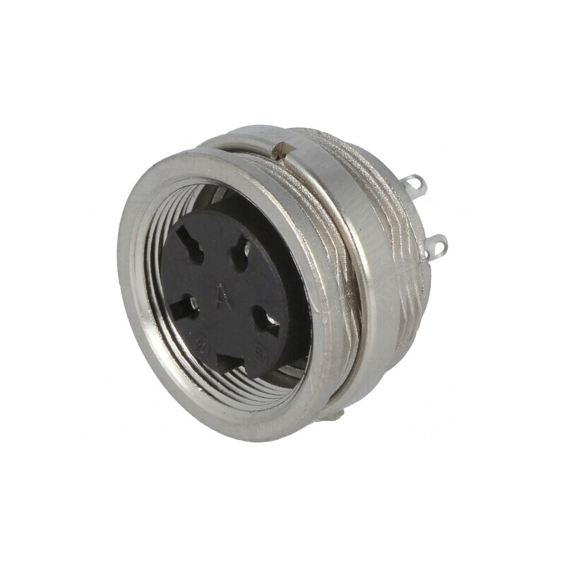 Conector M16 Soclu Mamă 4 Pini 300V IP40 | Electronic-mag.ro | Componente Electronice
