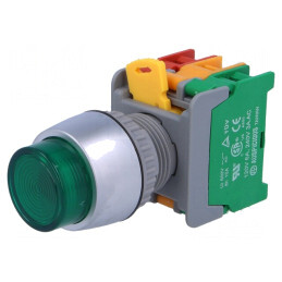 Comutator apăsare 22mm 1NC 1NO | Electronic-mag.ro | Componente Electronice