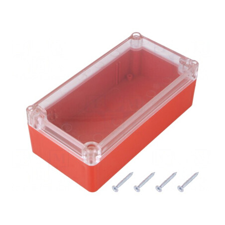 Carcasă Universală ABS Roșu cu Garnitură 82x158x55mm | Electronic-mag.ro | Componente Electronice