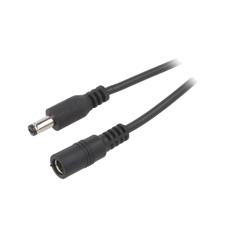 Cablu Prelungitor DC 5,5/2,1 Negru 2x0,5mm2 | Electronic-mag.ro | Componente Electronice