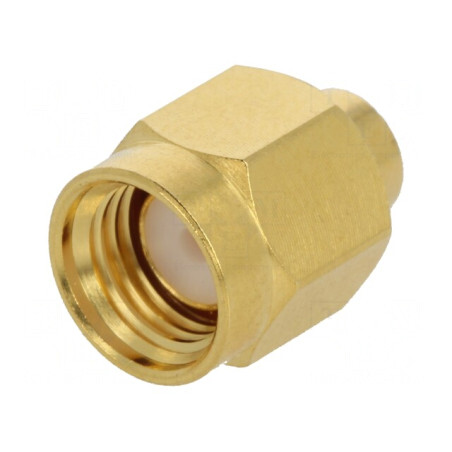 Mufă SMA tată drept alamă aurit 50Ω pentru cablu PTFE | Electronic-mag.ro | Componente Electronice