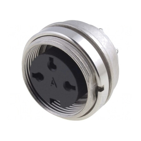 Conector M16 Soclu Mamă 3 PIN 5A 300V IP40 0.5mm2 | Electronic-mag.ro | Componente Electronice