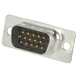 Mufă D-Sub HD 15-PIN pe Cablu Neagră | Electronic-mag.ro | Componente Electronice