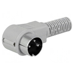 Mufă DIN 3 pini unghi 90° pe cablu | Electronic-mag.ro | Componente Electronice