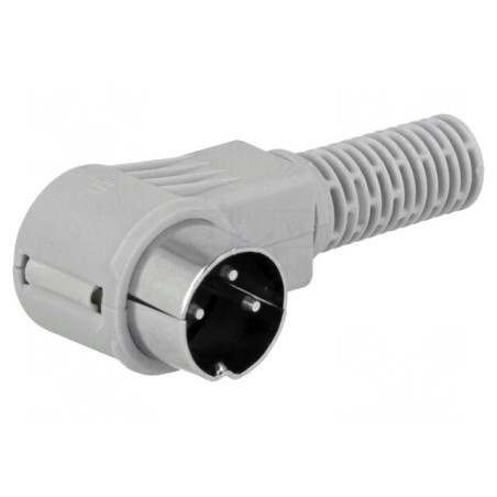 Mufă DIN 3 pini unghi 90° pe cablu | Electronic-mag.ro | Componente Electronice