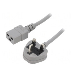 Cablu Alimentare 1m Gri 3x1,5mm2 13A | Electronic-mag.ro | Componente Electronice