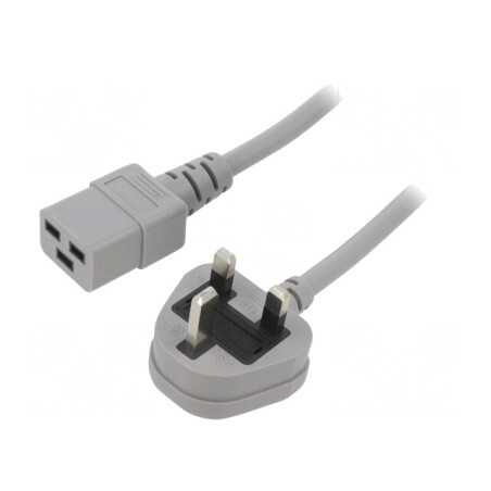 Cablu Alimentare 1m Gri 3x1,5mm2 13A | Electronic-mag.ro | Componente Electronice