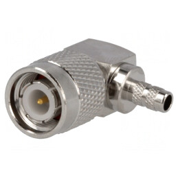 Conector TNC Tată Unghi 90° 50Ω Crimpat POM Aurit | Electronic-mag.ro | Componente Electronice
