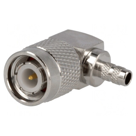 Conector TNC Tată Unghi 90° 50Ω Crimpat POM Aurit | Electronic-mag.ro | Componente Electronice