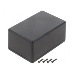 Carcasă universală ABS neagră IP40 70x105x50mm | Electronic-mag.ro | Componente Electronice