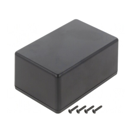 Carcasă universală ABS neagră IP40 70x105x50mm | Electronic-mag.ro | Componente Electronice