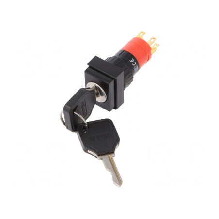 Întrerupător cu Cheie SPDT Ø16mm 2 Pini | Electronic-mag.ro | Componente Electronice