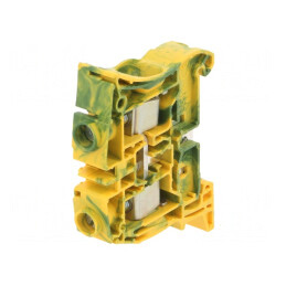 Terminal Îmbinare Șine 0,5-25mm² 2 Borne Galben-Verde | Electronic-mag.ro | Componente Electronice